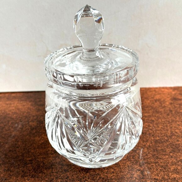 Vintage Cut Crystal Candy Jar with Lid - Picture 1 of 10